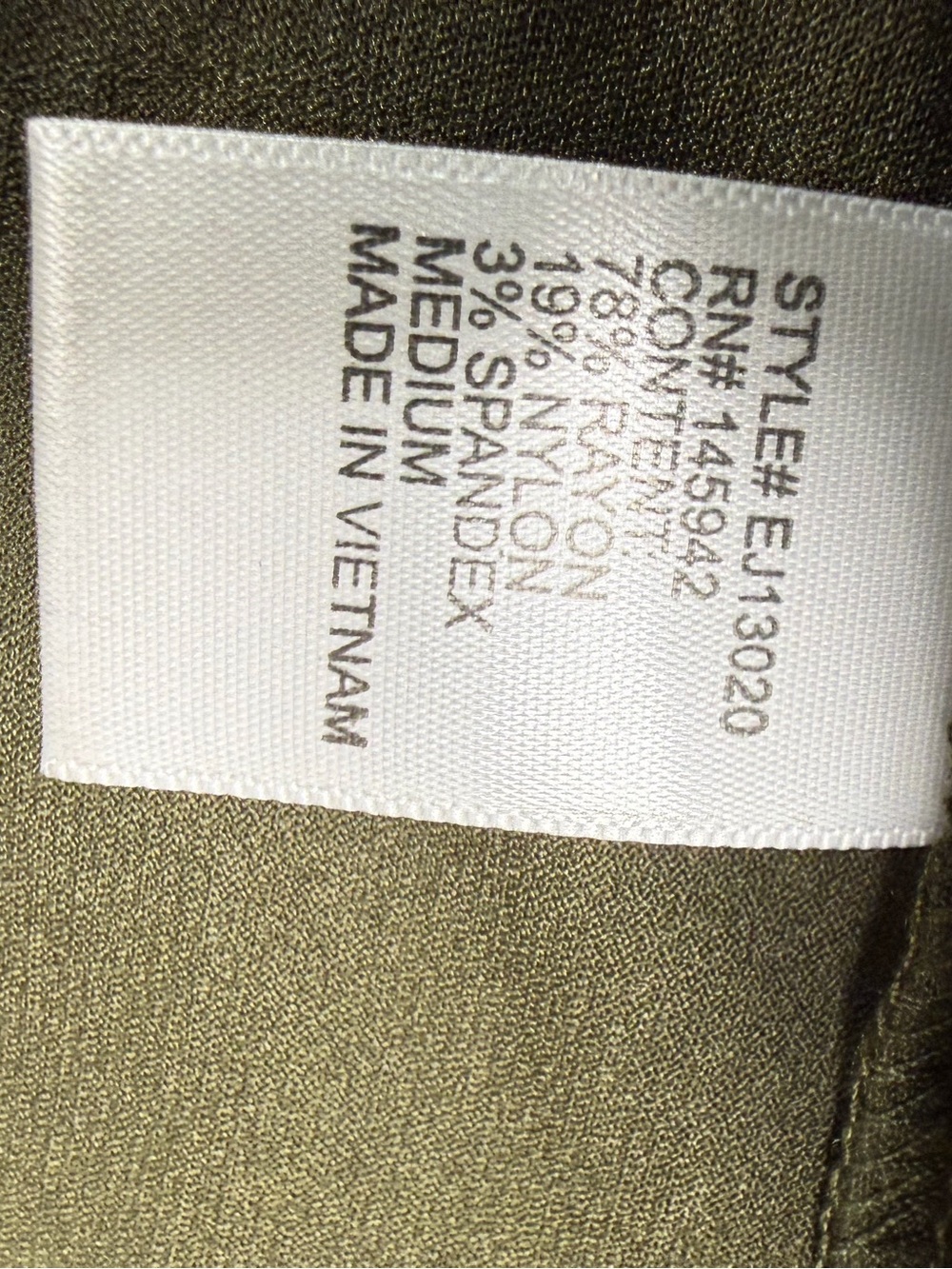 Eden Society Olive Green Military Utility Jacket M Drawstring Waist - Picture 9 of 13